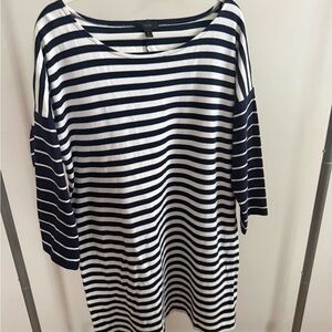 J.Crew Striped Navy and White Dress